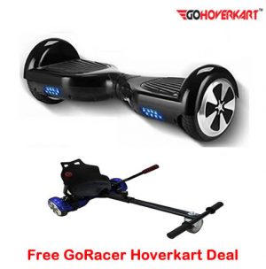 Black 6.5 Hoverboard Segway and free go racer hoverkart