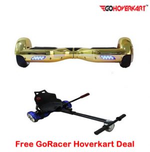 Chrome Gold 6.5 Hoverboard Segway and free go racer hoverkart