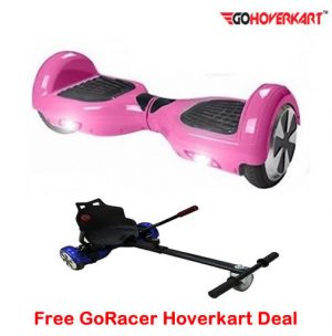 Pink 6.5 Hoverboard Segway and free go racer hoverkart