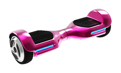 Pink Chrome 6.5" Certified Swegway Hoverboard with HoverKart 